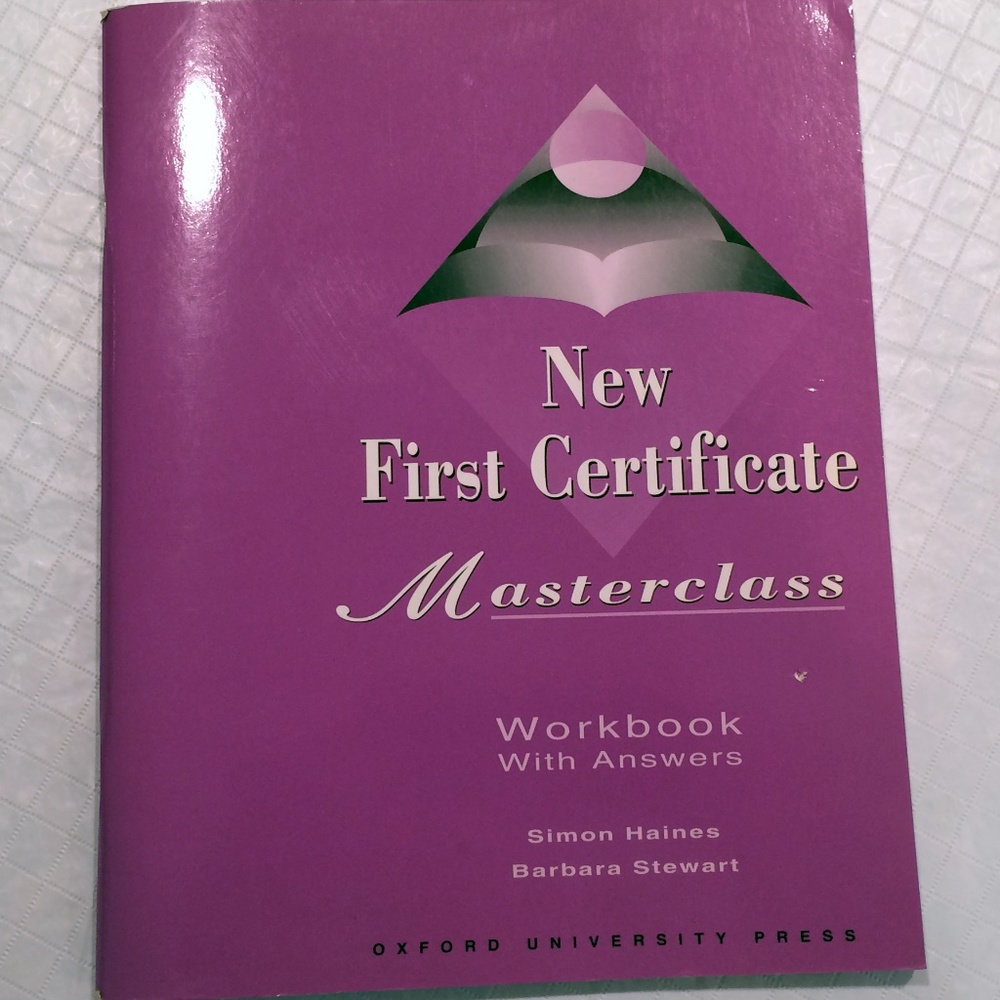 First Certificate Masterclass: Workbook with answers - ESL Book, New Never used